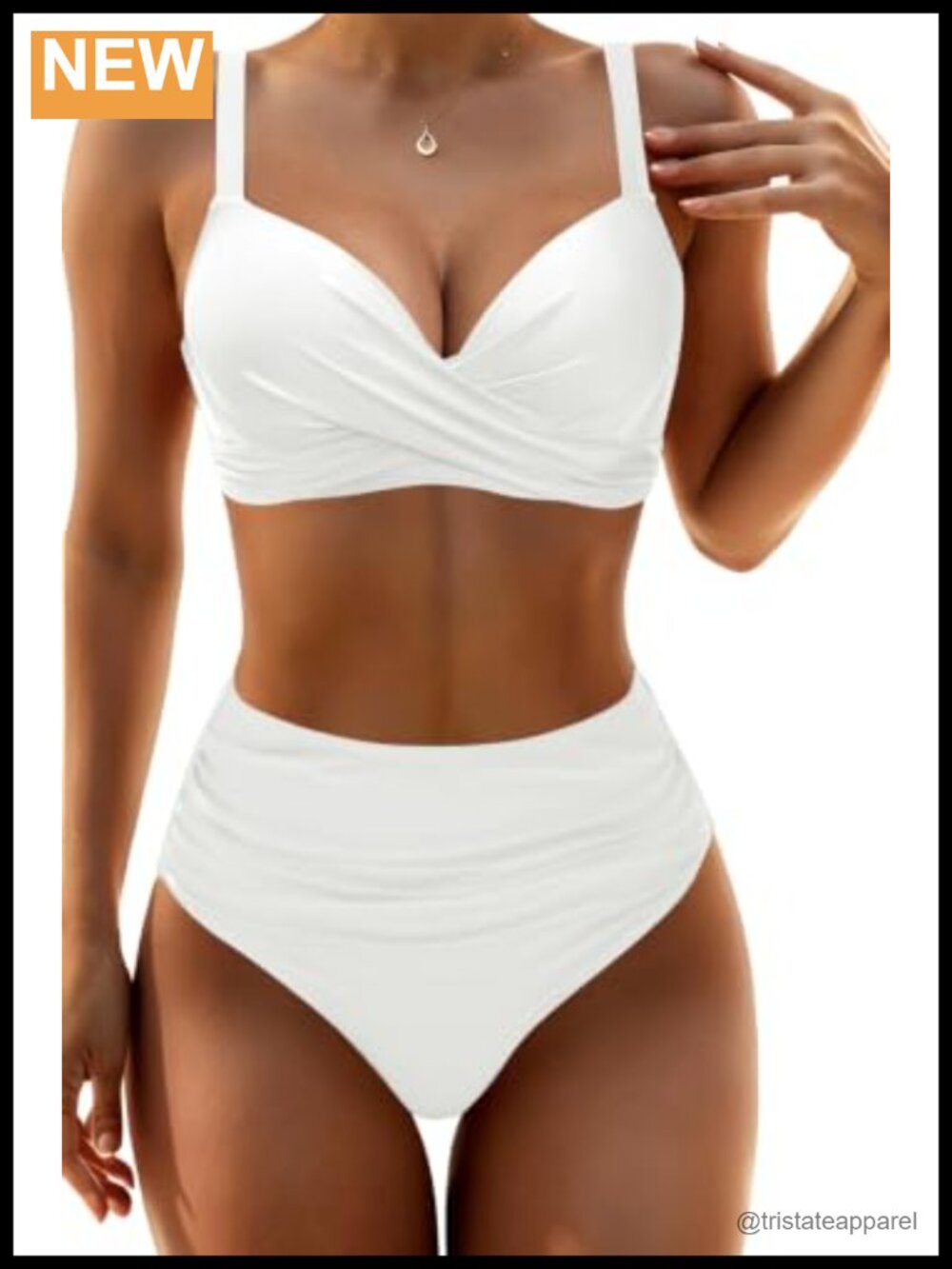 High Waisted Underwire Bikini Set Push Up Tummy Control Swimsuits